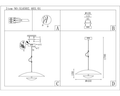 Подвесной светильник Armonico SL6502.403.01 ST Luce