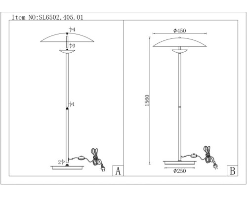Торшер Armonico SL6502.405.01 ST Luce