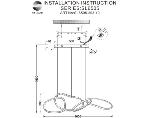 Подвесной светильник Abra SL6505.203.40 ST Luce