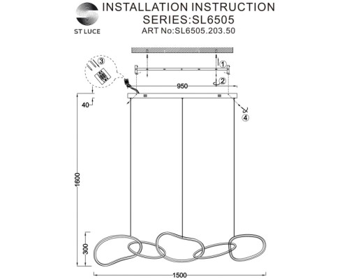 Подвесной светильник Abra SL6505.203.50 ST Luce