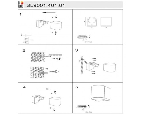 Настенный светильник уличный Borgo SL9001.401.01 ST Luce