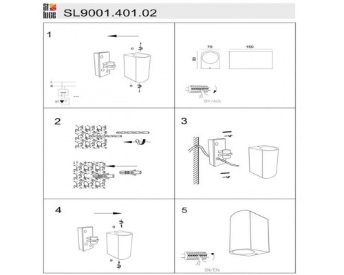 Настенный светильник уличный Borgo SL9001.401.02 ST Luce
