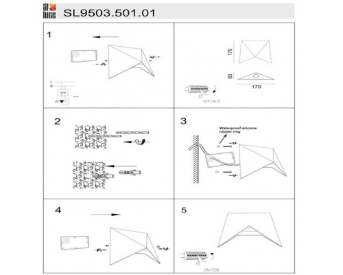 Настенный светильник уличный Canneto SL9503.501.01 ST Luce