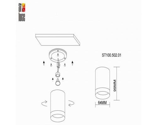 Точечный светильник St100 ST100.502.01 ST Luce