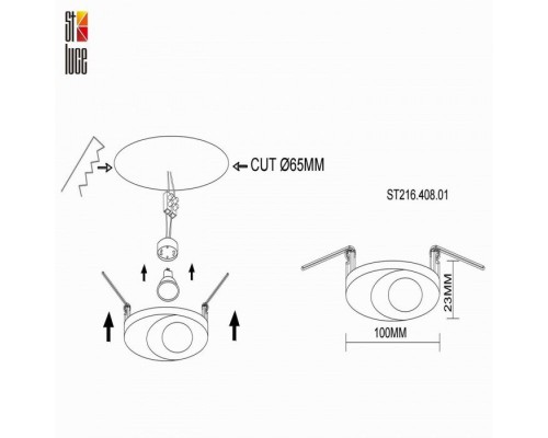Точечный светильник St216 ST216.408.01 ST Luce