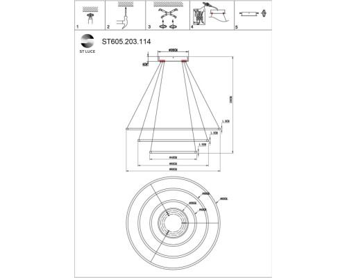 Подвесной светильник  ST605.203.114 ST Luce
