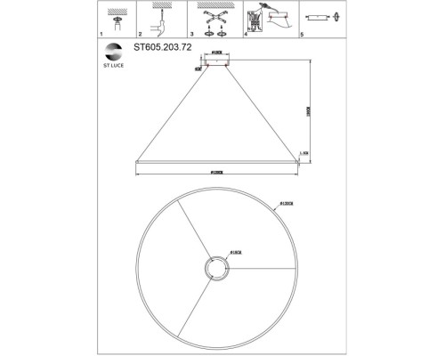Подвесной светильник  ST605.203.72 ST Luce