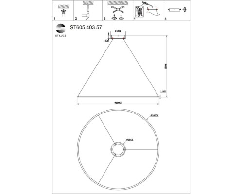 Подвесной светильник  ST605.403.57 ST Luce