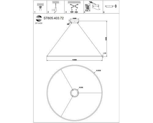 Подвесной светильник  ST605.403.72 ST Luce