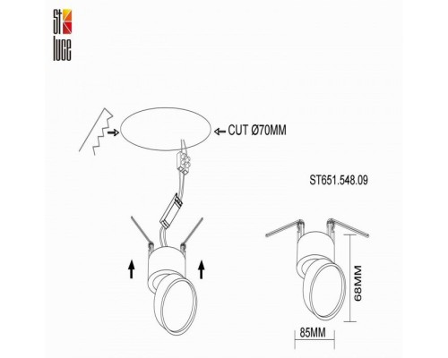 Точечный светильник St651 ST651.548.09 ST Luce