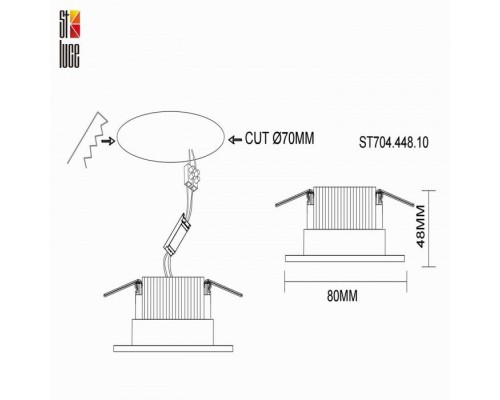 Точечный светильник St704 ST704.448.10 ST Luce