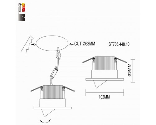 Точечный светильник St705 ST705.448.10 ST Luce