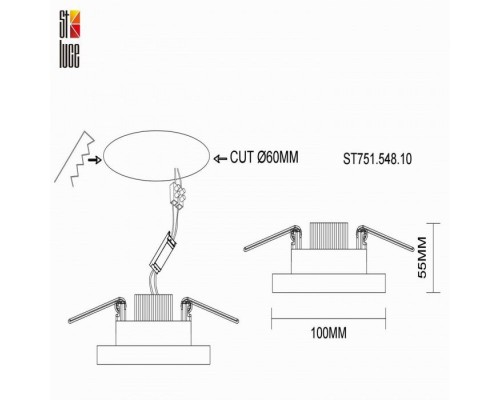 Точечный светильник St751 ST751.548.10 ST Luce