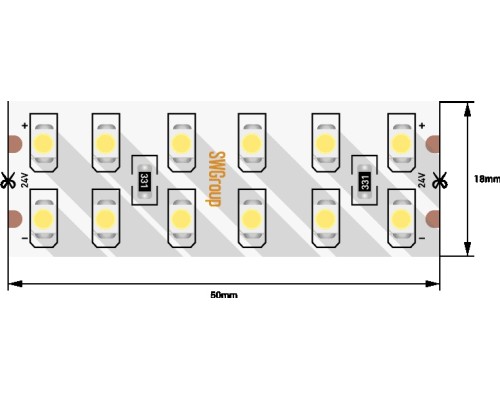 Светодиодная лента SWG2240 SWG2240-24-19.2-WW-M SWG
