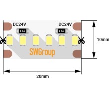 Светодиодная лента  SWG2A300-24-19.2-W SWG