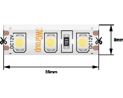Светодиодная лента SWG3120 SWG3120-12-9.6-G-65-M SWG