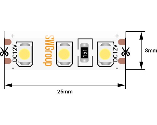 Светодиодная лента SWG3120 SWG3120-12-9.6-R-66-M SWG