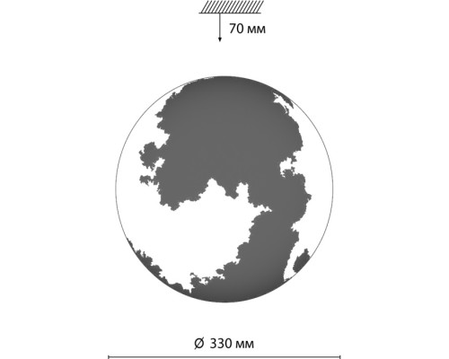 Настенно-потолочный светильник Moon 3084/CL Sonex