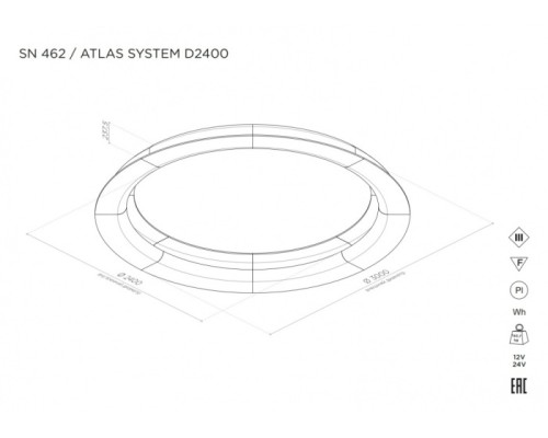 Профиль для светодиодной ленты ATLAS SN 462 Stellanova