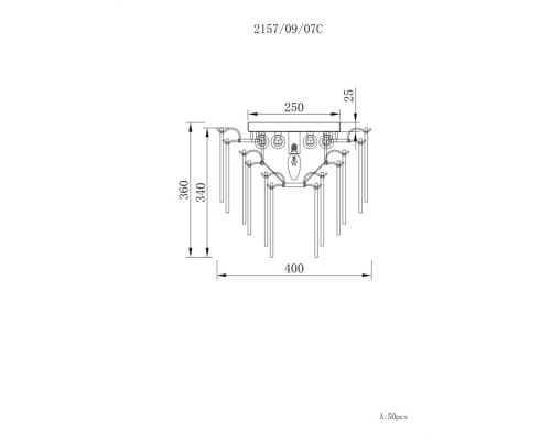 Потолочная люстра Glowice 2157/09/07C Stilfort