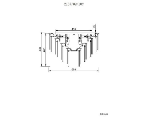 Потолочная люстра Glowice 2157/09/10C Stilfort