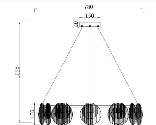 Подвесной светильник Relux 4008/02/10P Stilfort