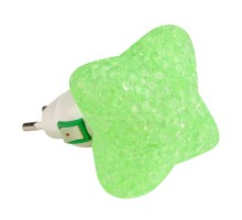 Ночник  DTL-309-Звездочка/GREEN/1LED/0,1W Uniel