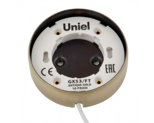 Точечный светильник  GX53/FT ANTIQUE GOLD 10 PROM Uniel