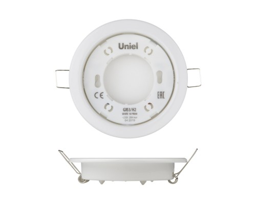 Точечный светильник  GX53/H2 WHITE 10 PROM Uniel