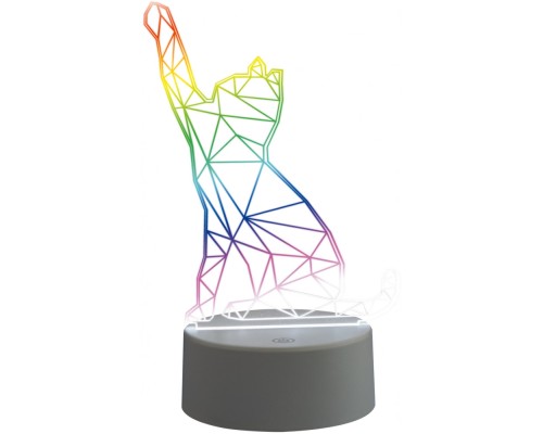 Интерьерная настольная лампа  ULI-M501 RGB/3AAA CATTY/WHITE Uniel