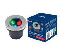 Встраиваемый светильник уличный  ULU-B10A-3W/RGB IP67 GREY Uniel