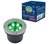 Встраиваемый светильник уличный  ULU-B11A-6W/GREEN IP67 GREY Uniel