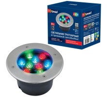 Встраиваемый светильник уличный  ULU-B12A-9W/RGB IP67 GREY Uniel
