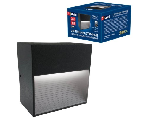 Архитектурная подсветка  ULU-S03A-3W/4000K IP54 BLACK Uniel