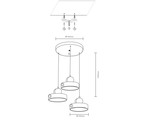 Подвесной светильник  447-006-03 Velante