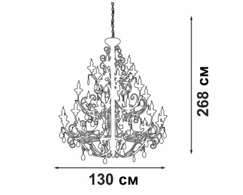 Подвесная люстра  V1003-0/24 Vitaluce