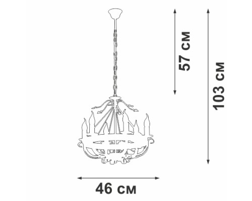 Подвесная люстра  V1161-0/6 Vitaluce