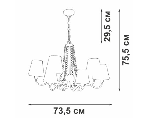 Подвесная люстра  V1848-8/6 Vitaluce