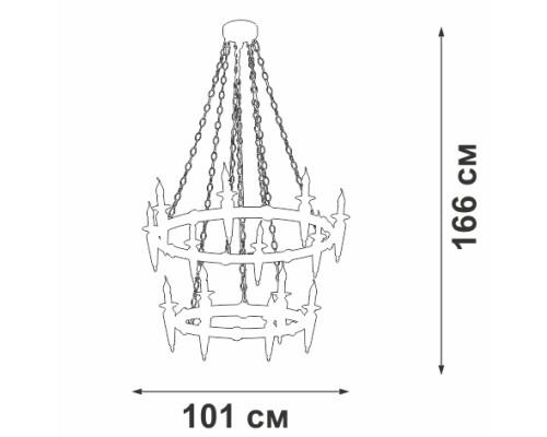Подвесная люстра  V1870-1/8+6 Vitaluce