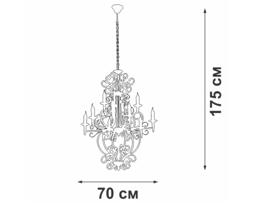 Подвесная люстра  V1873-1/9 Vitaluce