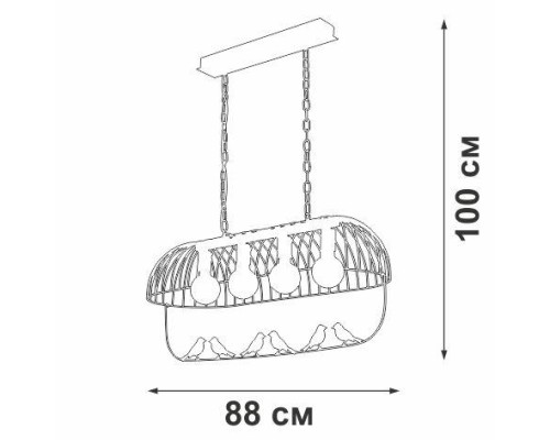 Подвесная люстра V2915 V2915-0/4 Vitaluce