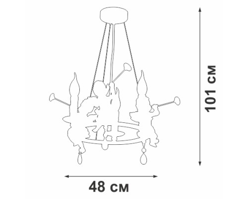 Подвесная люстра  V2970-0/3S Vitaluce