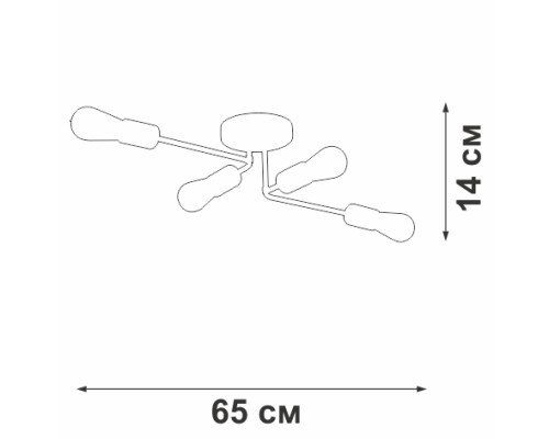 Потолочная люстра  V3005-1/4PL Vitaluce