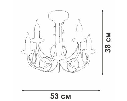 Потолочная люстра  V3035-0/5PL Vitaluce