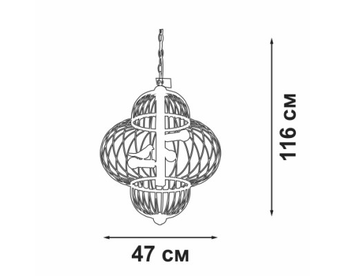 Подвесная люстра  V3061-8/3 Vitaluce