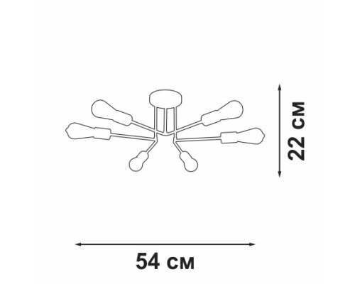 Потолочная люстра  V3071-8/6PL Vitaluce