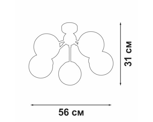 Потолочная люстра  V3772-8/5PL Vitaluce