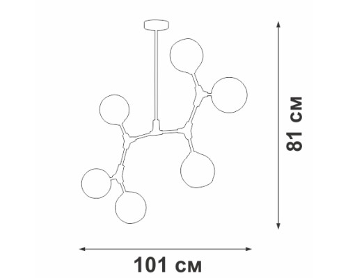 Потолочная люстра  V3790-0/6PL Vitaluce