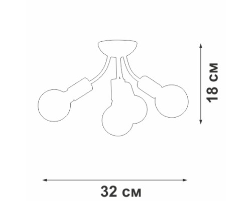 Потолочная люстра  V3927-1/4PL Vitaluce