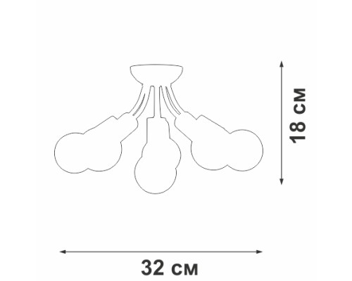 Потолочная люстра  V3927-1/6PL Vitaluce